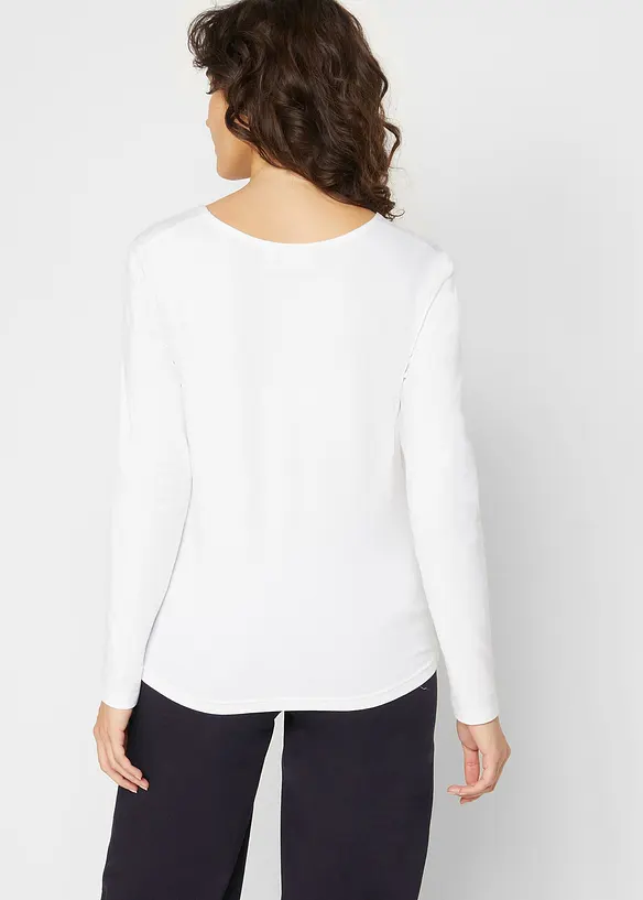 Langarmshirt mit reiner Bio-Baumwolle, bonprix