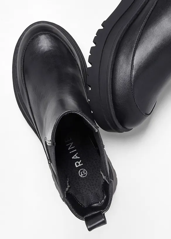 Bottines Chelsea &agrave; semelle crant&eacute;e, bonprix