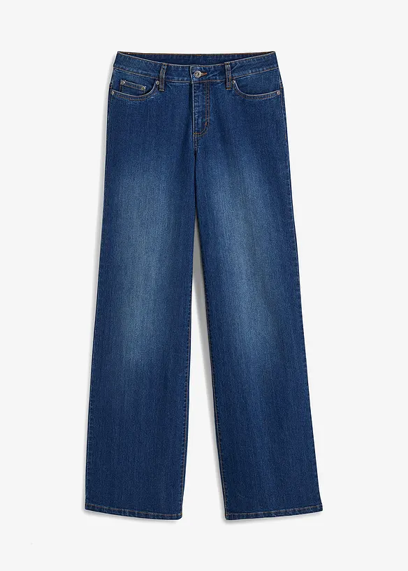 Jean large taille mi-haute, extensible, bonprix