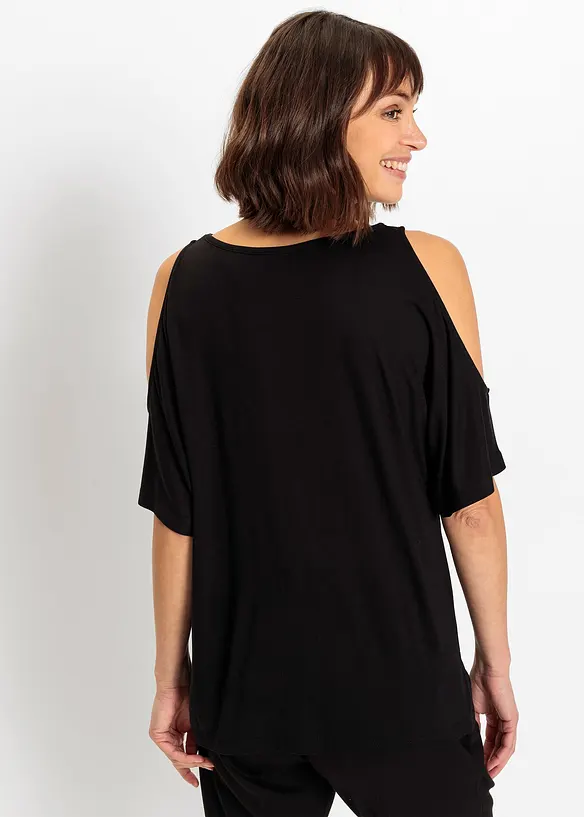 T-shirt épaules dénudées en viscose, bonprix