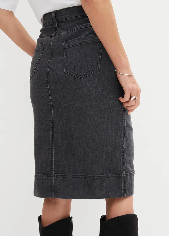 Jeansrock Mid Waist, Stretch, bonprix