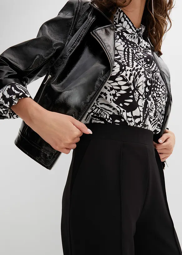 Pantalon en interlock épais, taille élastiquée, bonprix