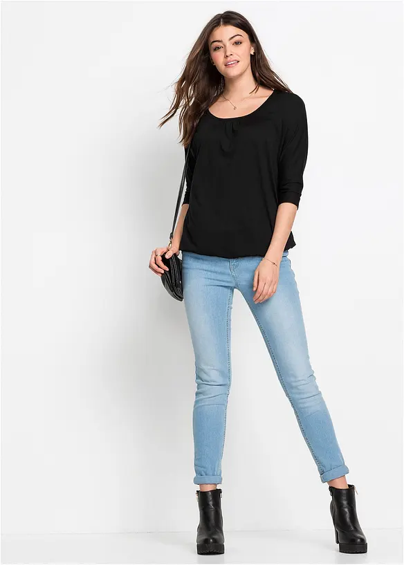 T-shirt oversize en viscose m&eacute;lang&eacute;e, bonprix