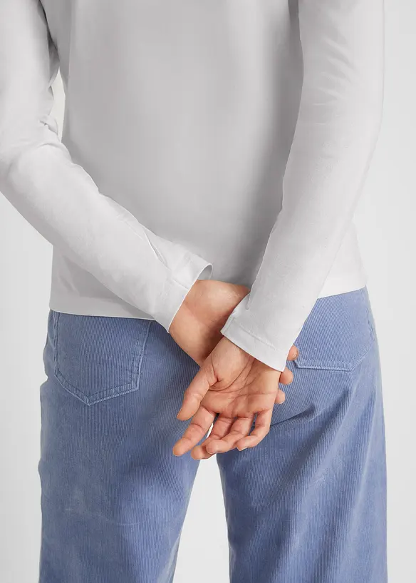 Langarmshirt mit reiner Bio-Baumwolle (2er Pack), bonprix