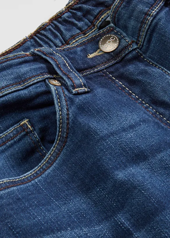 Wide-Leg-Jeans Mid Waist, Bequembund, bonprix