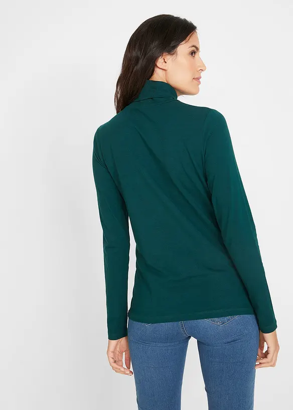 Langarmshirt mit reiner Bio-Baumwolle (2er Pack), bonprix