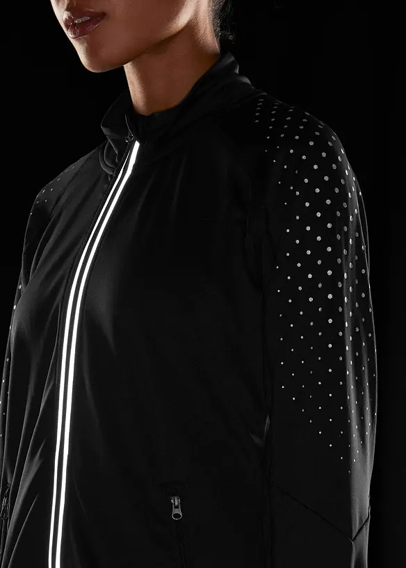 Thermo Sportjacke mit reflektierendem Druck, bonprix