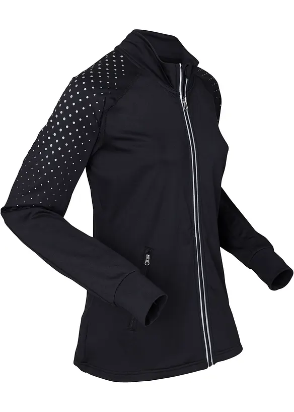 Thermo Sportjacke mit reflektierendem Druck, bonprix