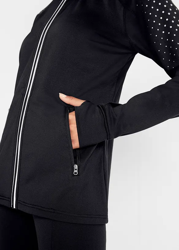 Thermo Sportjacke mit reflektierendem Druck, bonprix