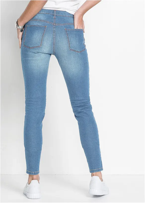 Jean skinny, taille mi-haute, raccourci, bonprix