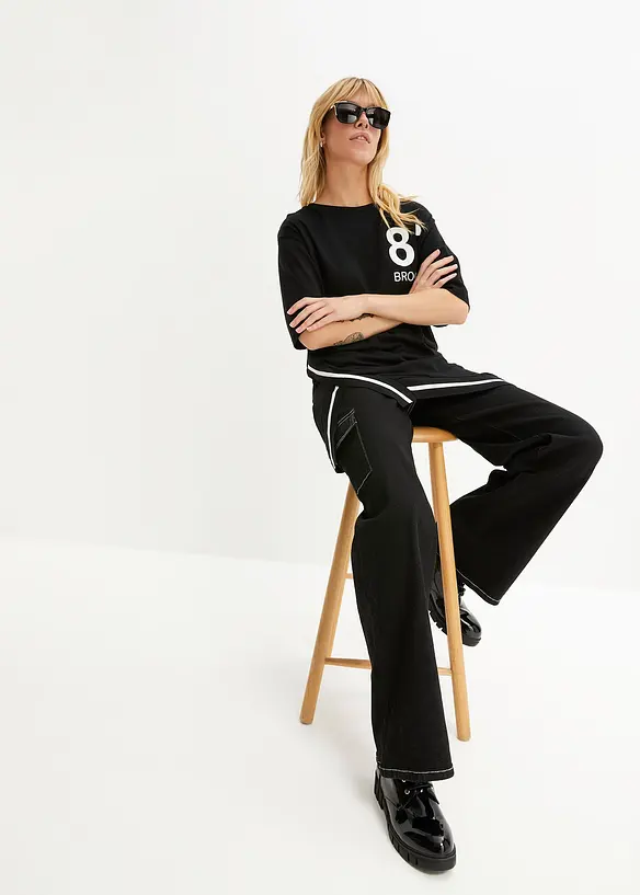 T-shirt oversize doux en viscose mélangée, bonprix