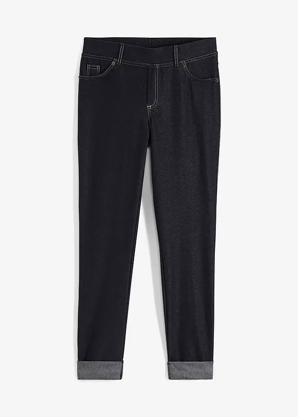 Legging aspect jean en coton mélangé, bonprix