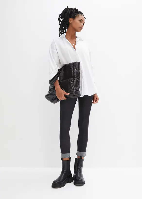 Legging aspect jean en coton mélangé, bonprix