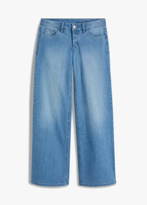 Wide-Leg-Jeans, Low Waist, Lang, bonprix