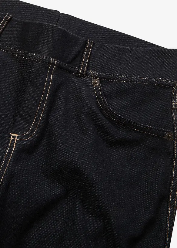 Legging aspect jean en coton mélangé, bonprix