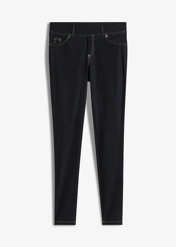 Legging aspect jean en coton mélangé, bonprix