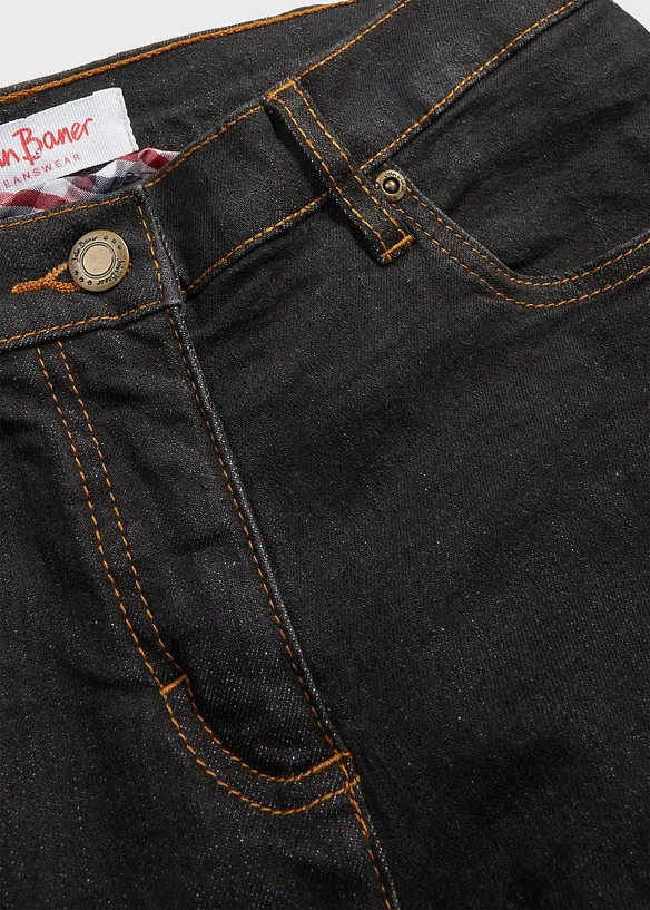 Jean droit taille mi-haute, extensible, bonprix