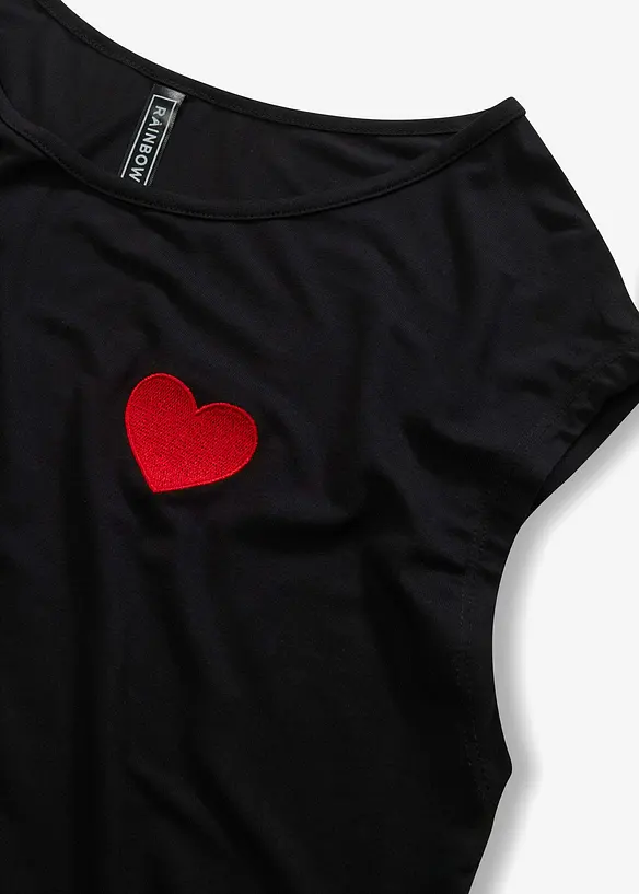 Vokuhila-Shirt aus fließendem Viskosemix, bonprix