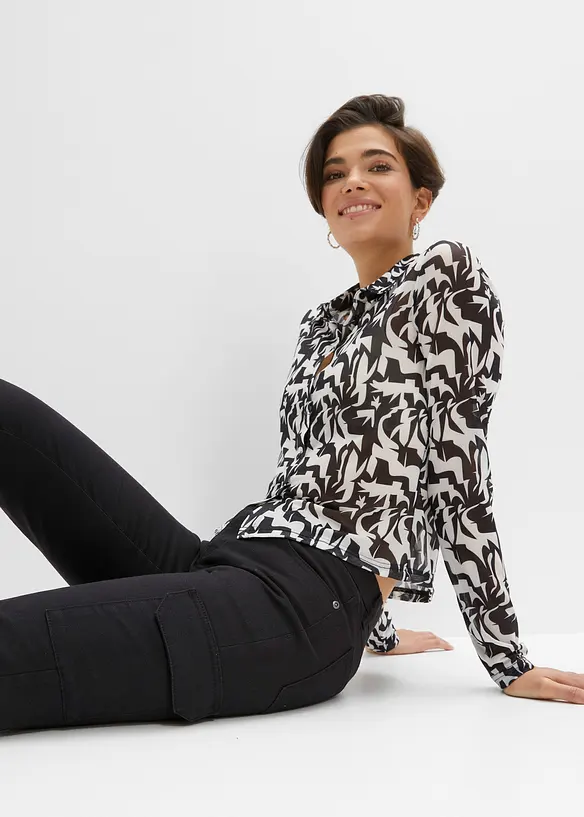 Capri-Hose aus elastischem Baumwoll-Mix, bonprix