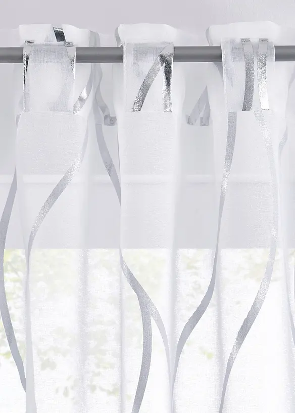 Transparente Gardine mit Glanz Druck (1er Pack), bonprix