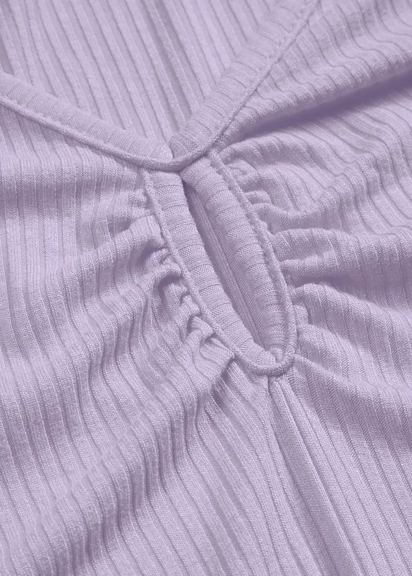 T-shirt côtelé en viscose douce, bonprix