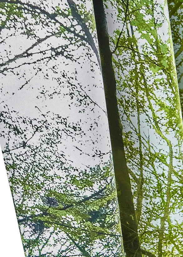 Abdunkelnder Vorhang mit Wald Motiv (1er Pack), bonprix