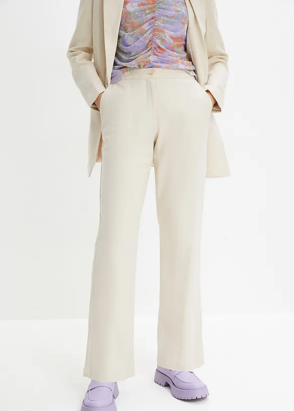 High-Waist-Hose aus Leinen-Viskose-Mix, bonprix