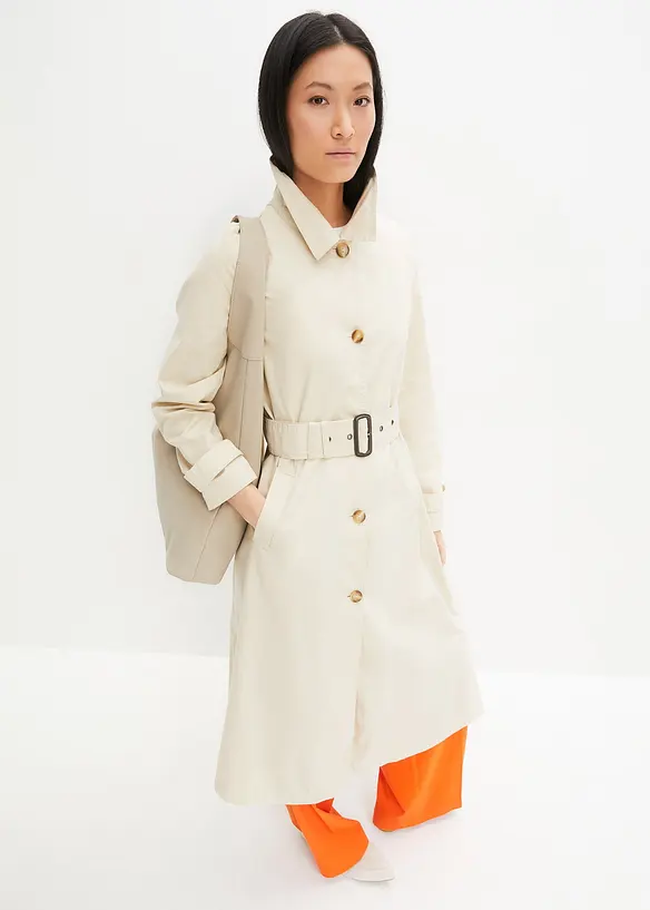 Manteau esprit trench à capuche amovible, bonprix