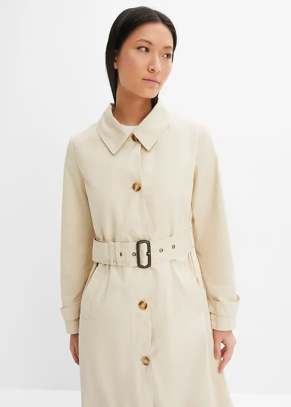 Manteau esprit trench à capuche amovible, bonprix