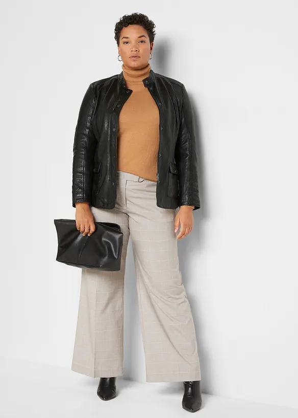 Veste en cuir d&rsquo;agneau nappa, bonprix