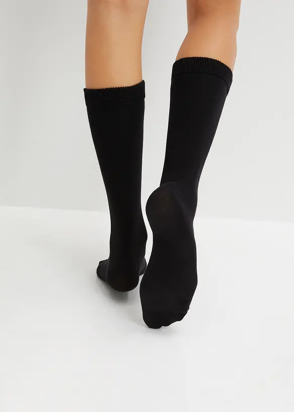 Lot de 4 chaussettes longueur mollet à bord non comprimant, bpc bonprix collection