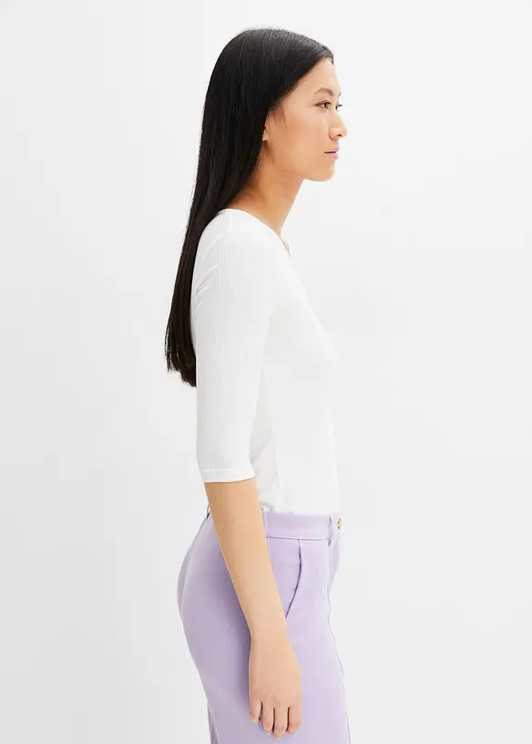 Rippshirt aus softer Viskose, bonprix