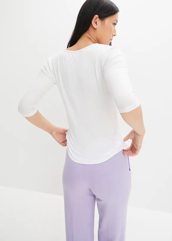 Rippshirt aus softer Viskose, bonprix