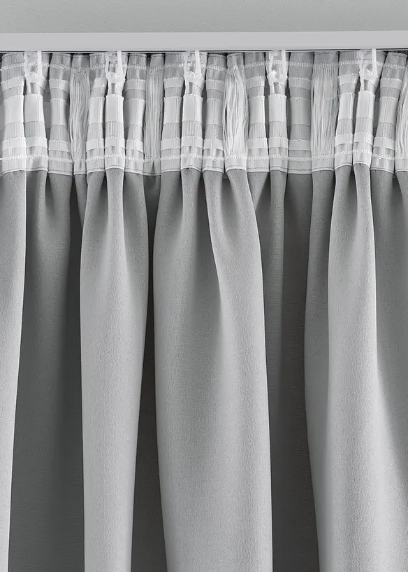Rideaux occultants textur&eacute;s (2 pces), bonprix