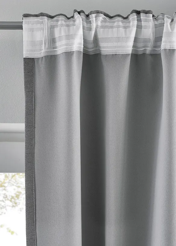 Rideaux occultants textur&eacute;s (2 pces), bonprix