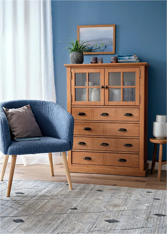Lot de 2 voilages unis, bonprix
