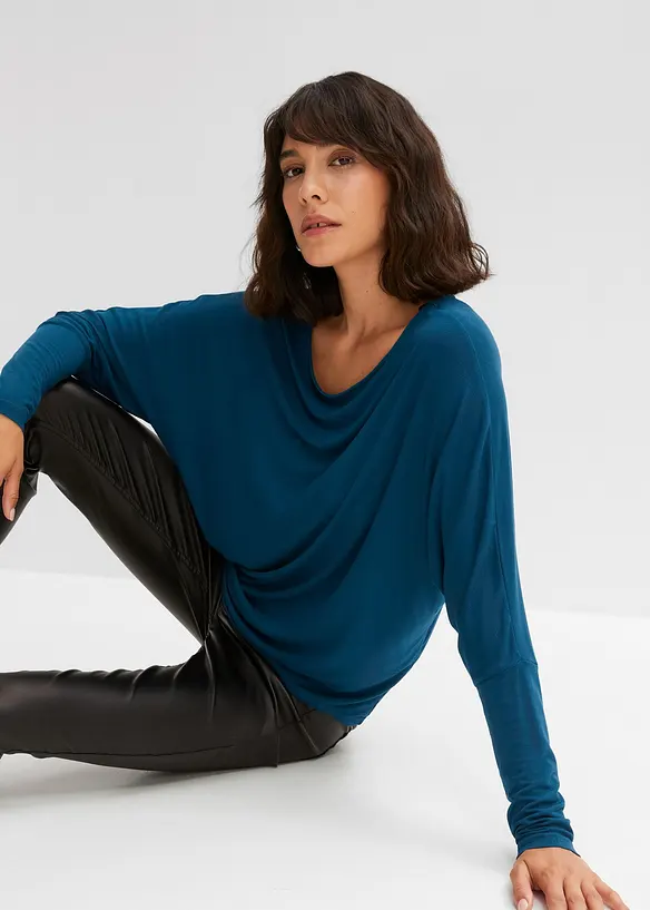 Langarmshirt aus softem Viskose-Mix, bonprix
