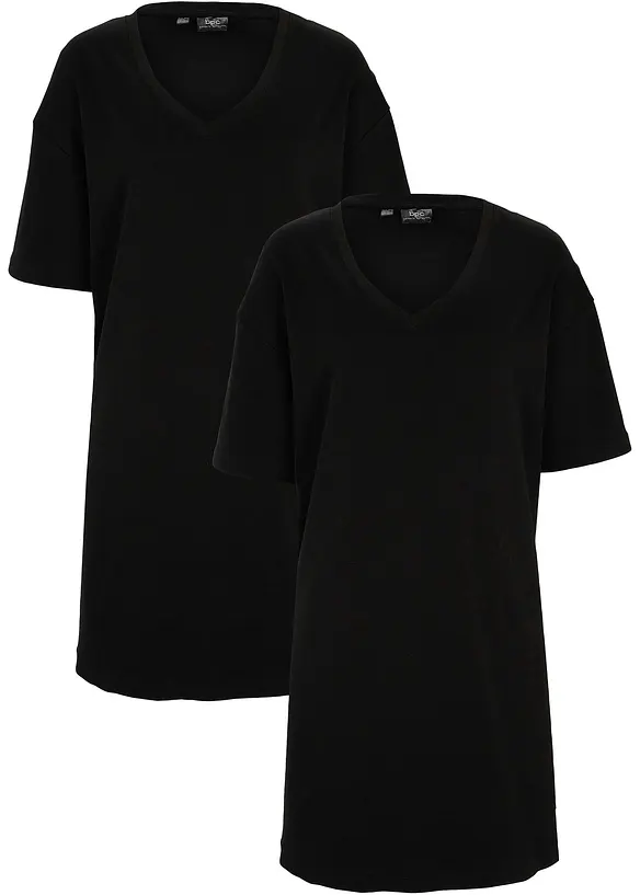 Lot de 2 robes oversize 100% coton, bonprix