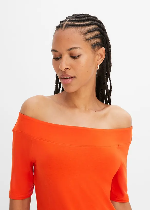 Carmenshirt in Viskose-Mix, bonprix