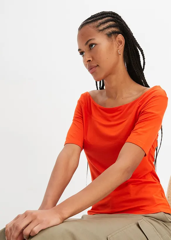 Carmenshirt in Viskose-Mix, bonprix