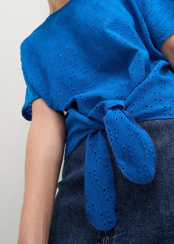 T-shirt manches chauve-souris avec broderie anglaise, bonprix