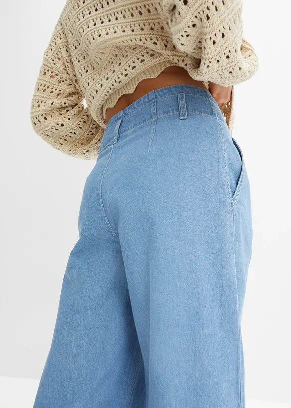 Wide-Leg-Jeans Low Waist, Low Stretch, bonprix