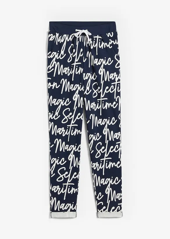 Pantalon imprimé à taille élastiquée, bonprix