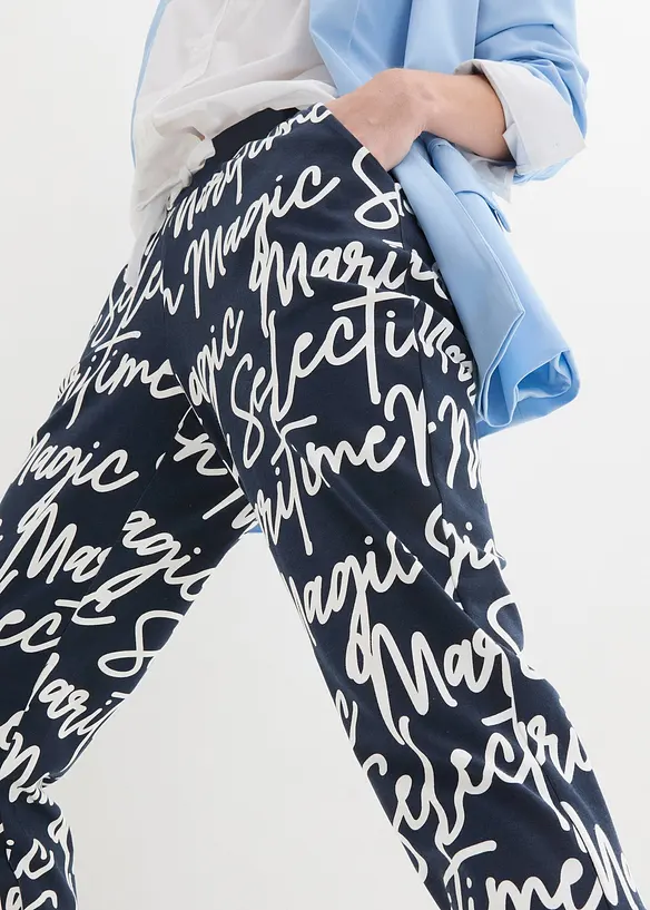 Pantalon imprimé à taille élastiquée, bonprix