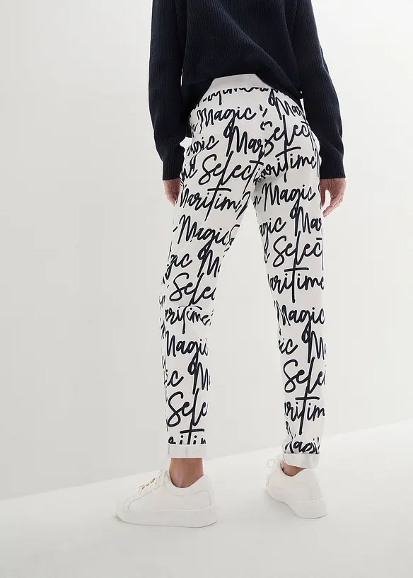Pantalon imprimé à taille élastiquée, bonprix