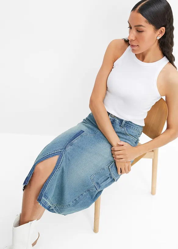 Jupe en jean avec poches cargo, RAINBOW