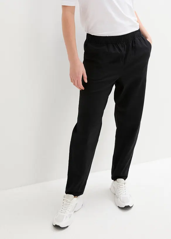 Hose aus Baumwoll-Leinen-Mix, High-Waist, bonprix