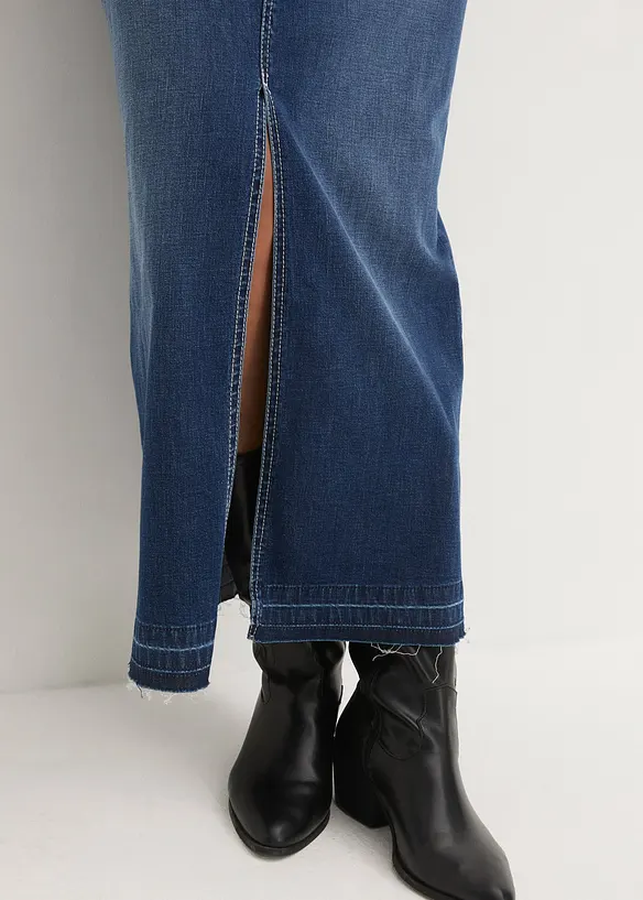 Jupe longue en jean, bonprix