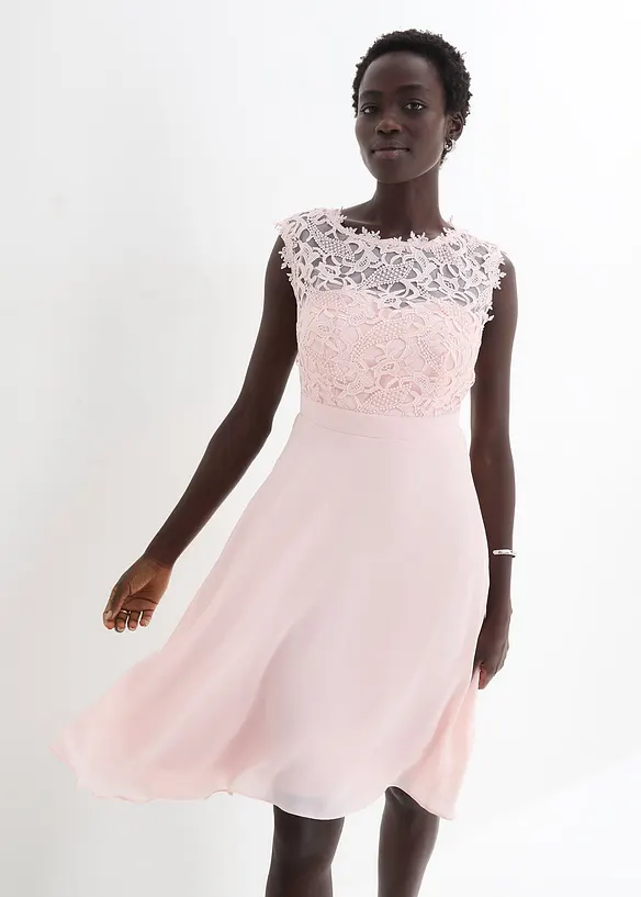 Minikleid mit Spitze, bonprix