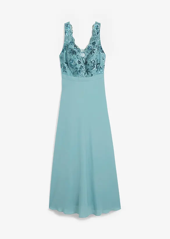 Robe longue brodée de sequins, bonprix